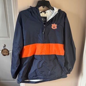 Charles River Apparel, AUBURN, Navy and Orange Raincoat